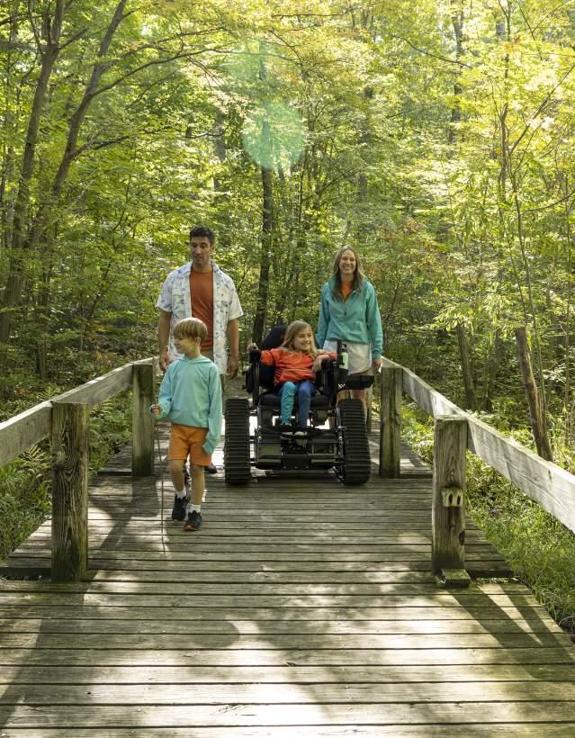 Accessible paved family hiking path