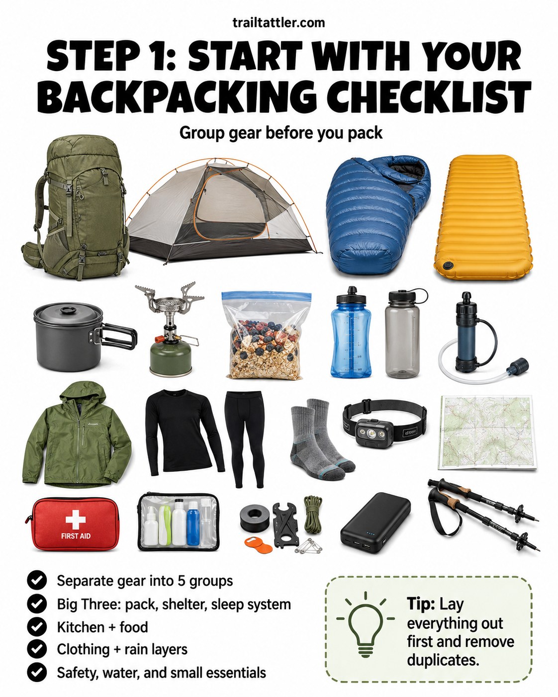 8 Steps To A Backpacking Packing List That Actually Holds