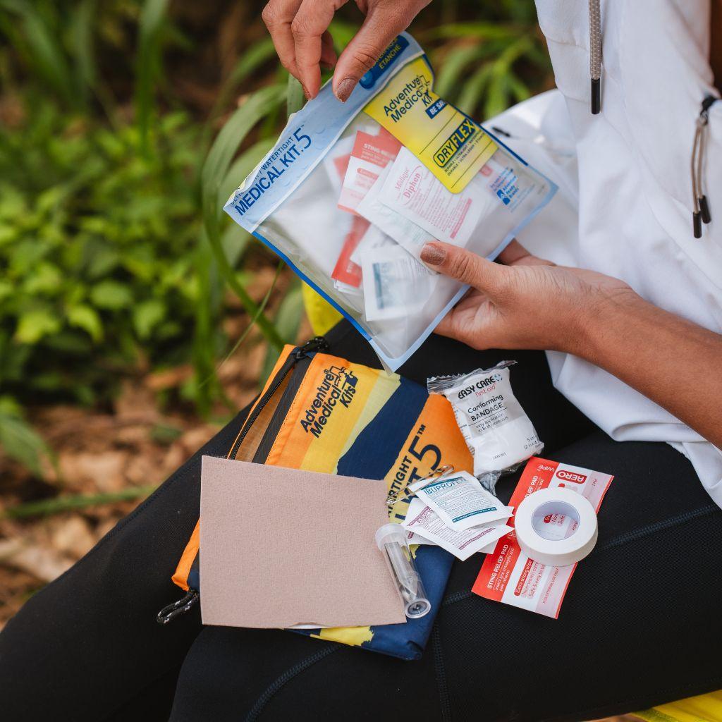 Compact backpacking first aid kit