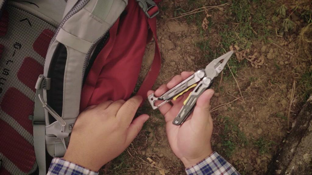 Multitool and repair accessories for backpacking emergencies
