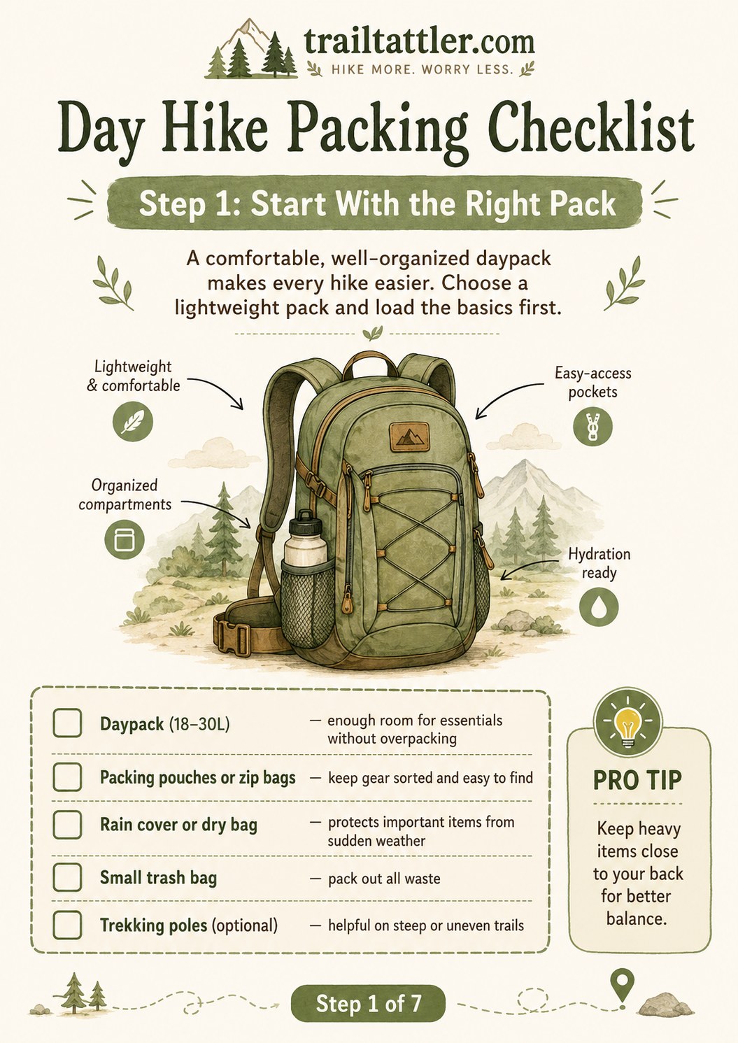 7 Steps To Build A Day Hike Packing Checklist That Actually