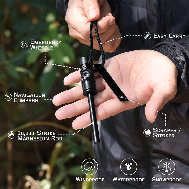 Emergency backpacking safety gear