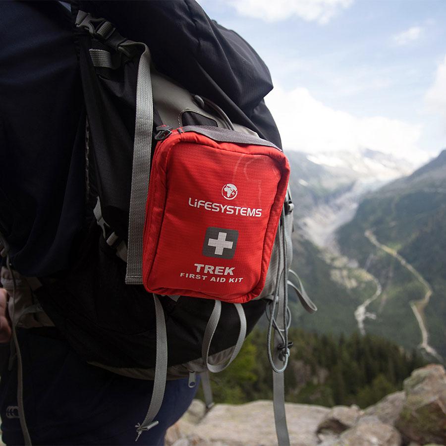 Compact first aid kit outdoors