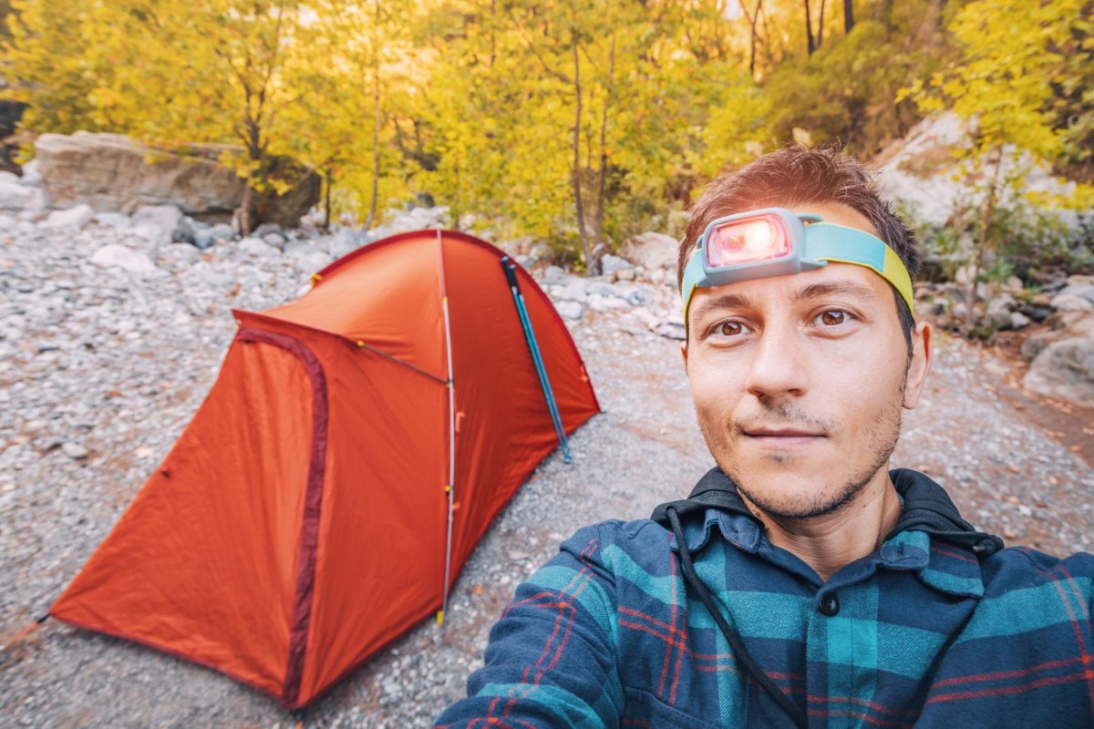 Headlamp and emergency hiking kit