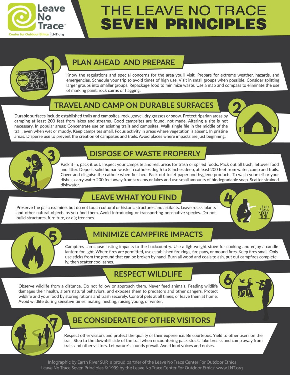 Leave No Trace backpacking practices