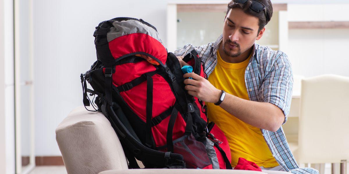 Checking backpacking equipment