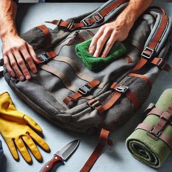 Cleaning and repairing hiking backpack