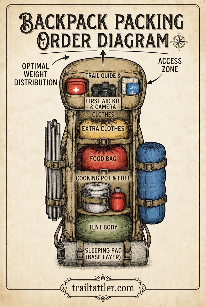 Backpack Packing Order Diagram