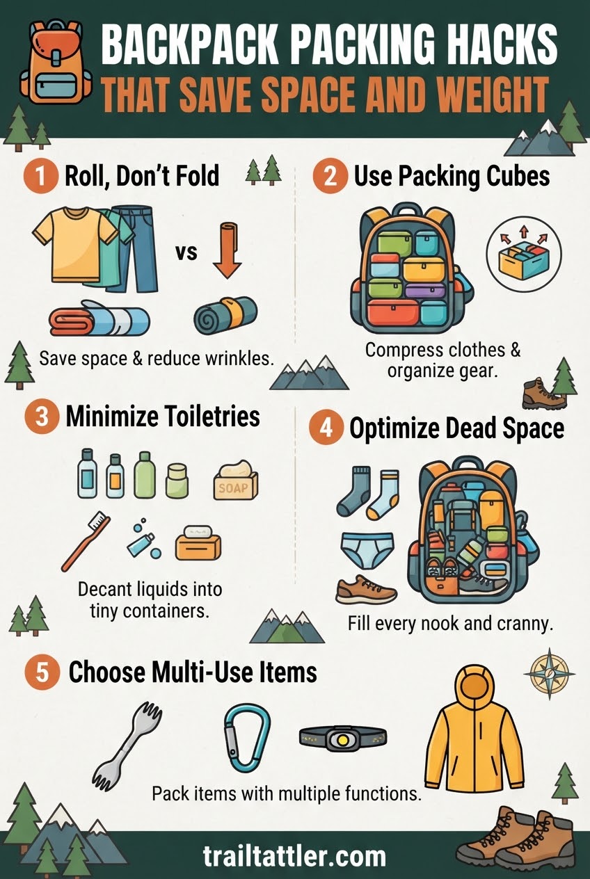 Backpack Packing Hacks That Save Space and Weight