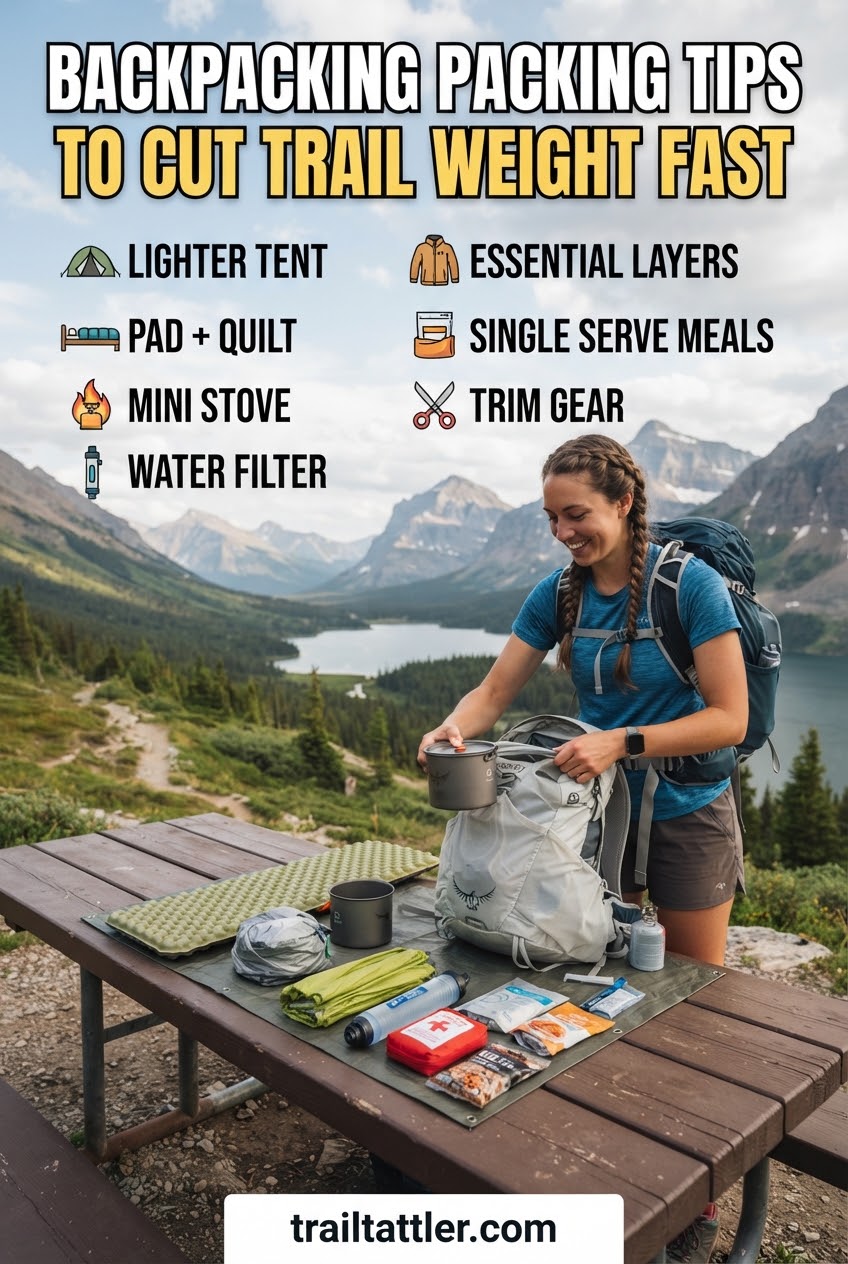 Backpacking Packing Tips to Cut Trail Weight Fast