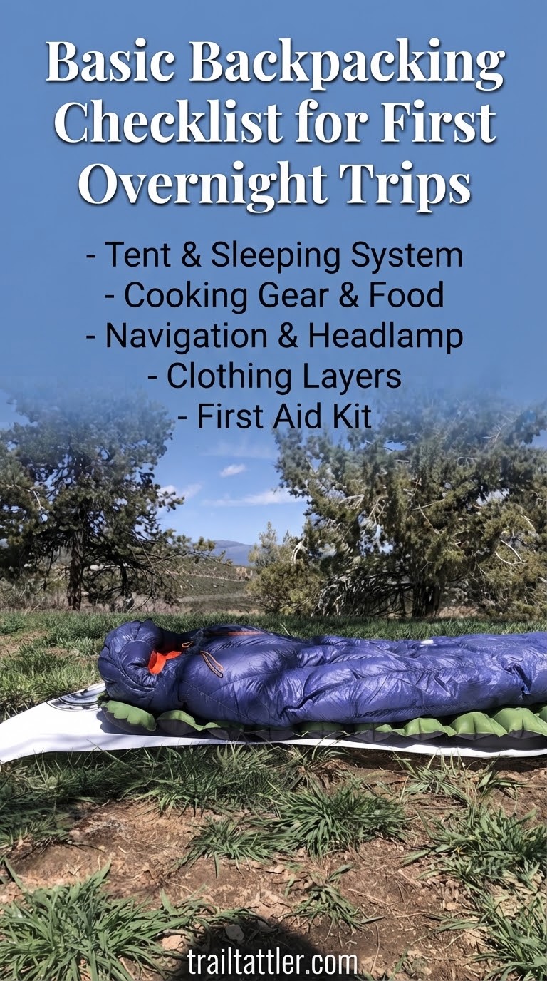 Basic Backpacking Checklist for First Overnight Trips