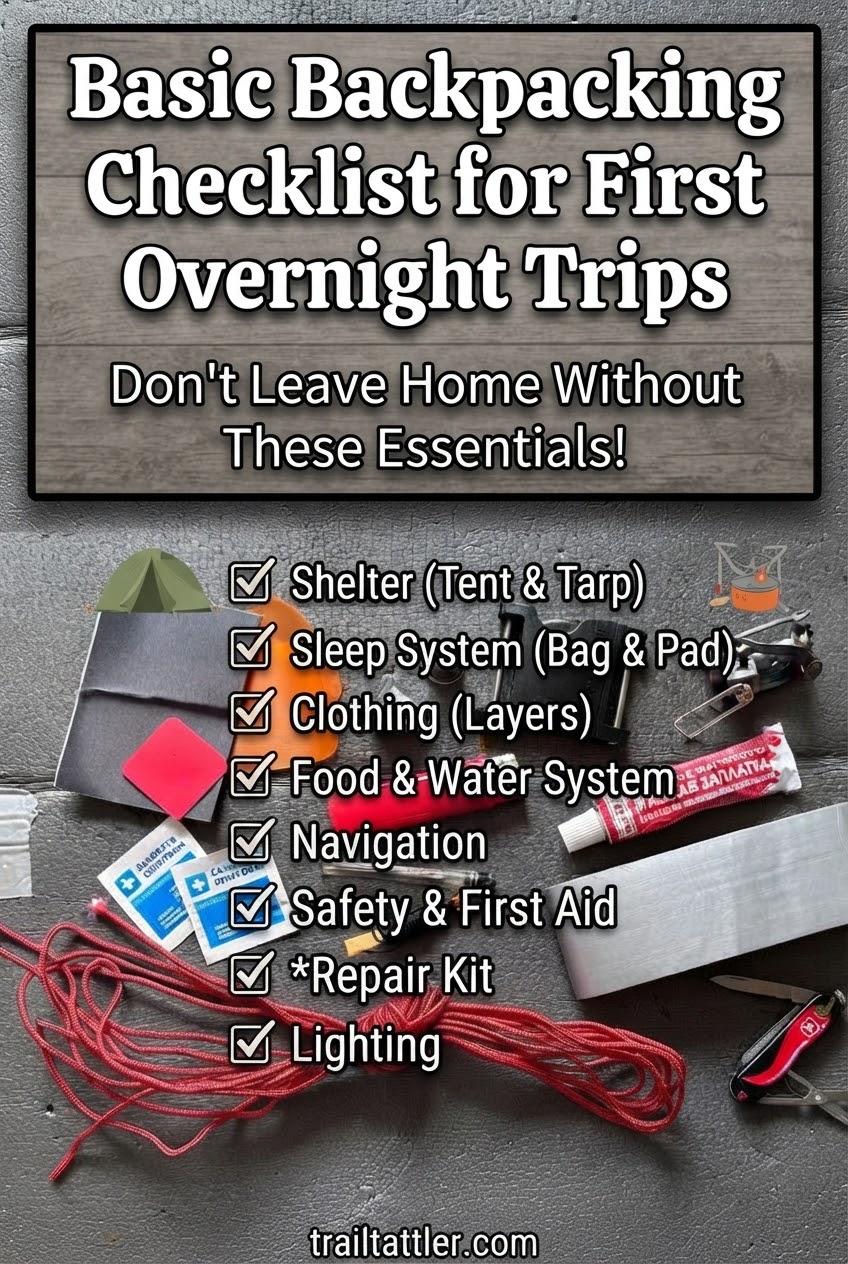Basic Backpacking Checklist for First Overnight Trips