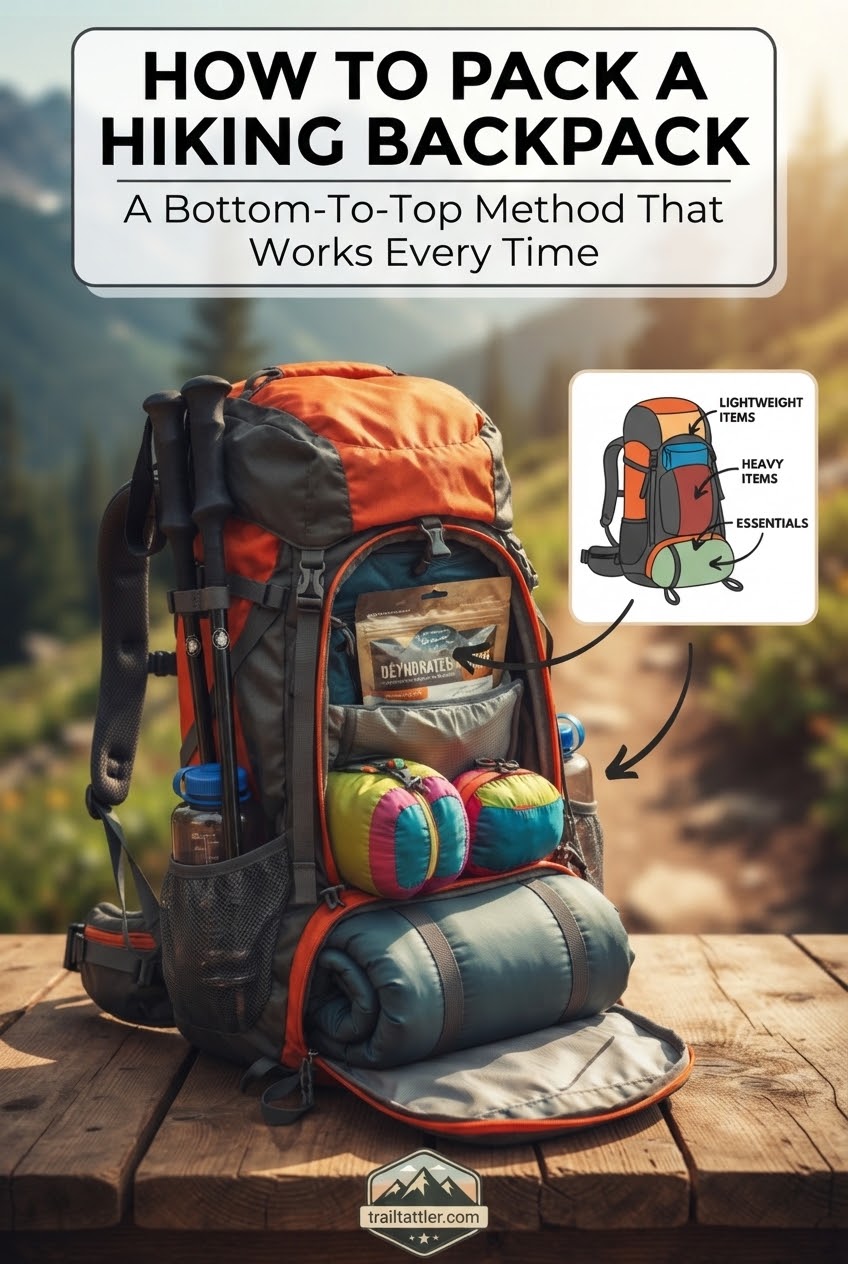 How To Pack A Hiking Backpack (Bottom-To-Top Method)