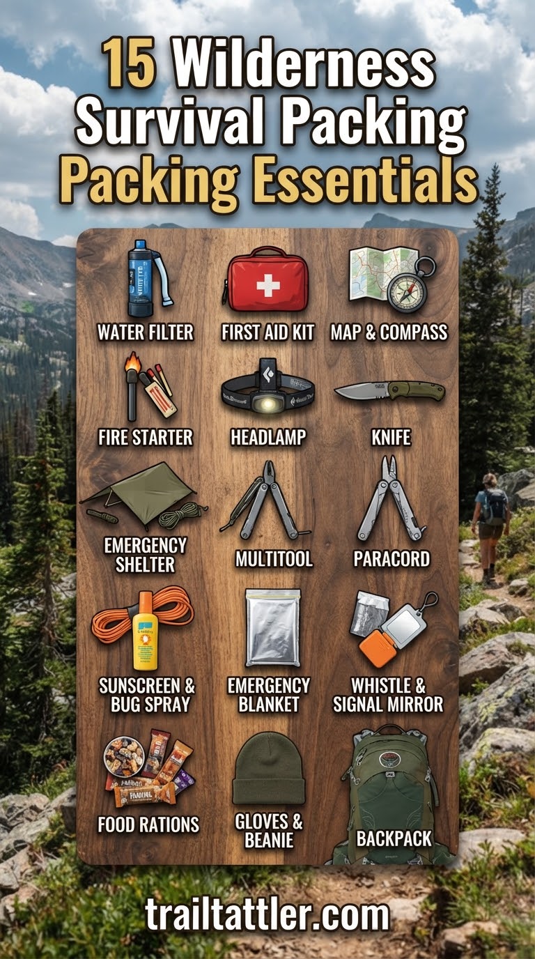 15 Wilderness Survival Packing Essentials