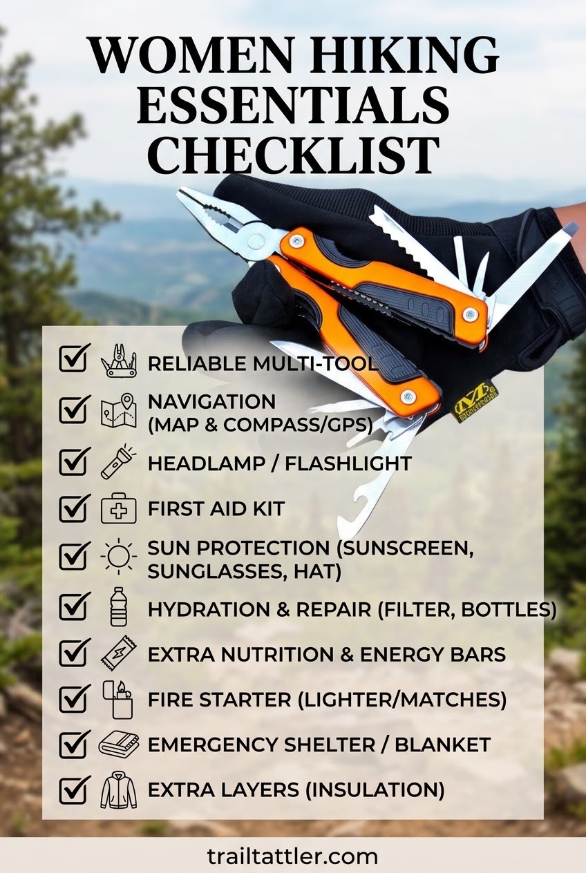 Women Hiking Essentials Checklist