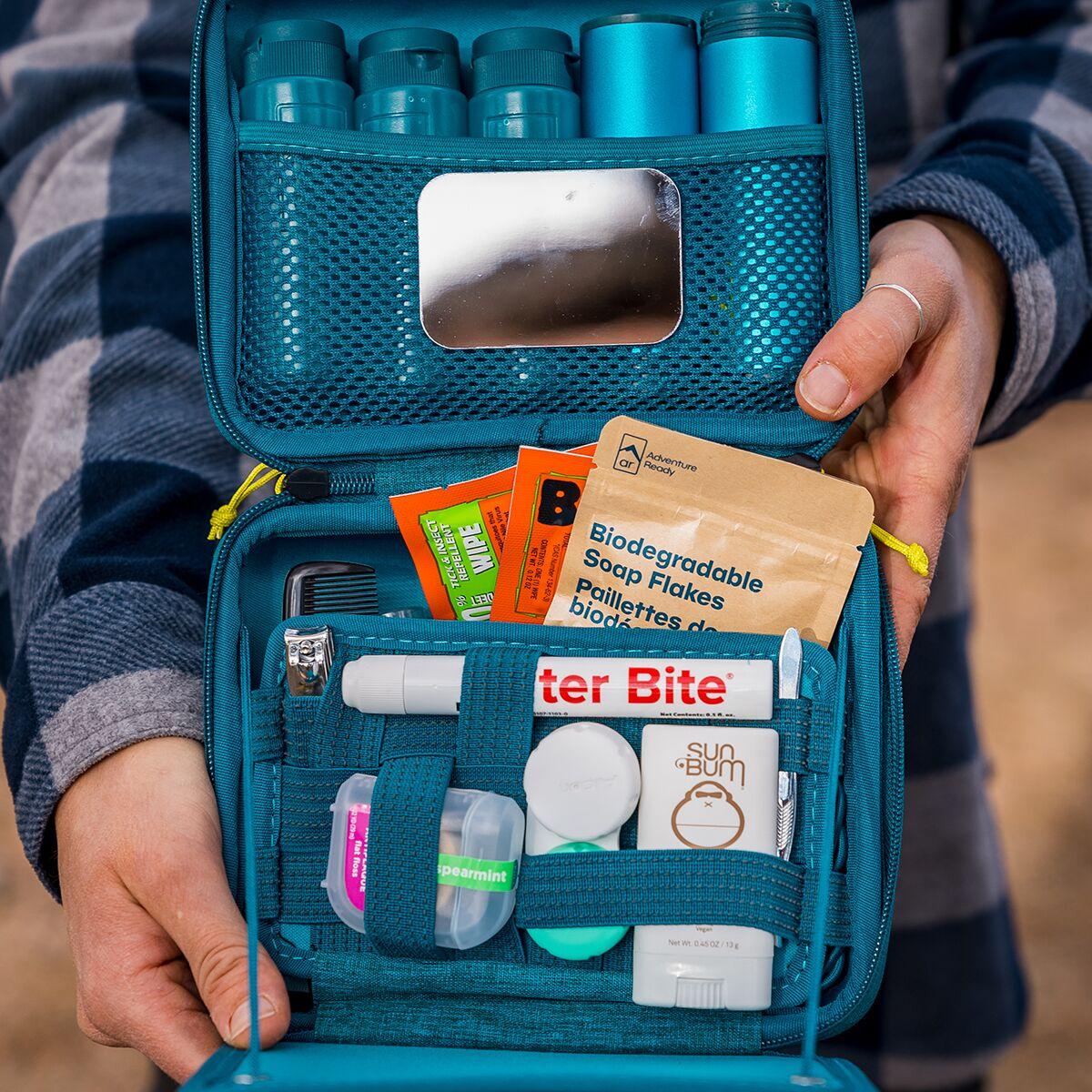 Women hiking hygiene items pouch