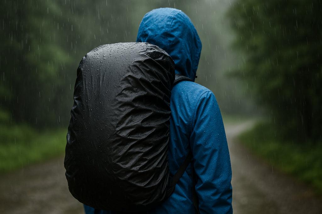 Compressed sleeping bag packed for lightweight backpacking