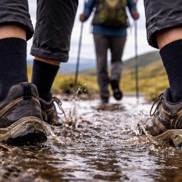 Quick dry hiking socks and gear