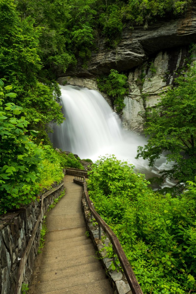 Short trail leading to waterfall viewpoint