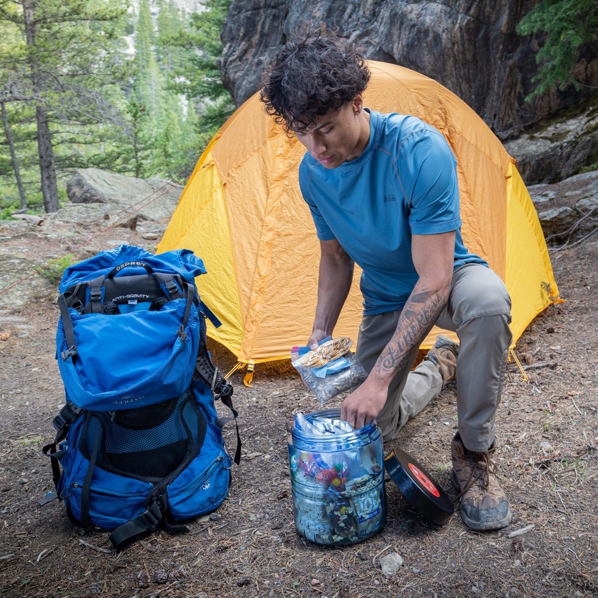 Backpacking food storage containers