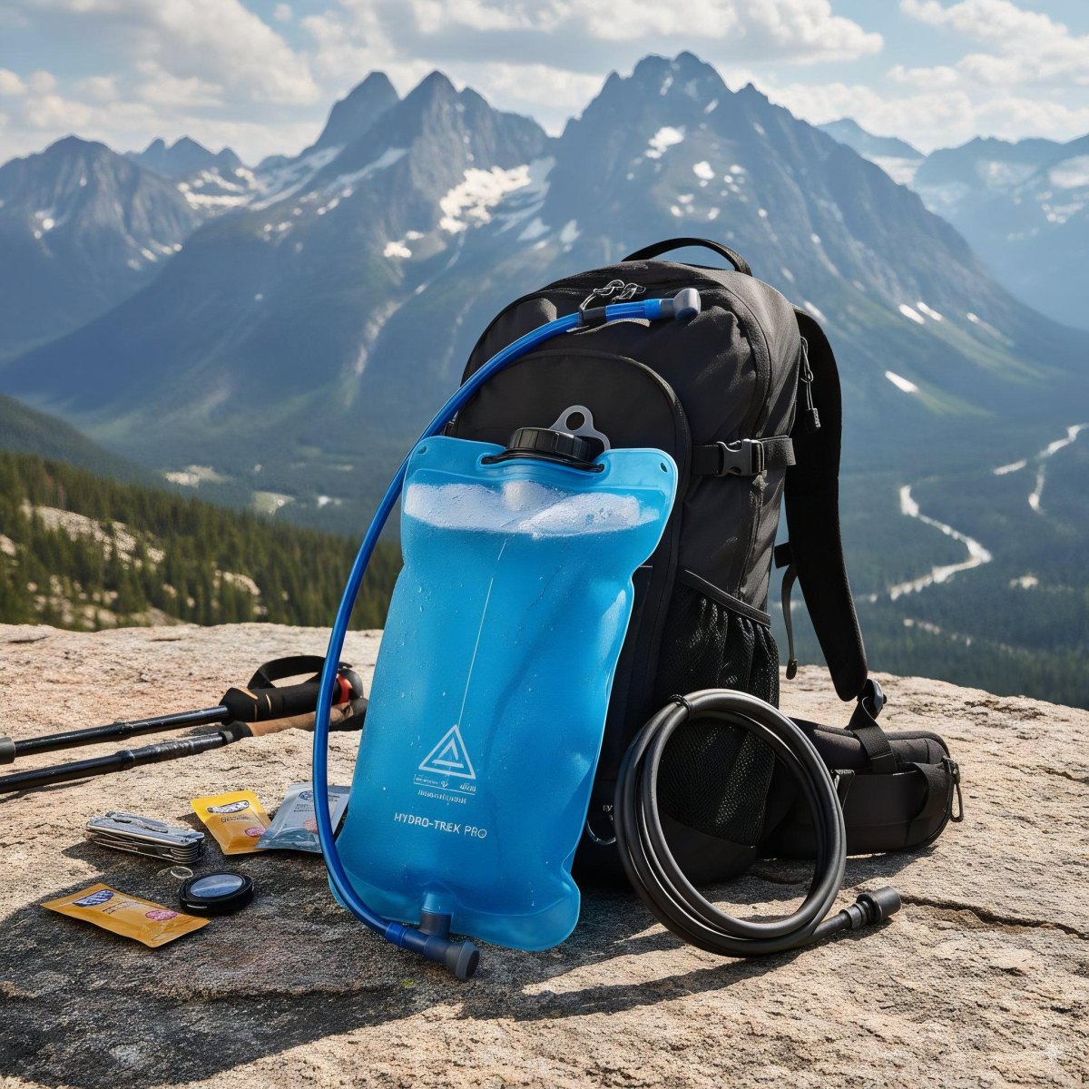 Water bottles and hydration bladder