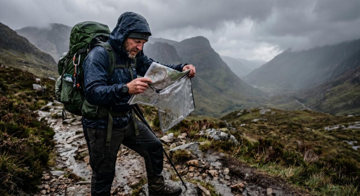Waterproof map and compass hiking gear
